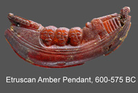 Estrucan Amber Pendant 600BC